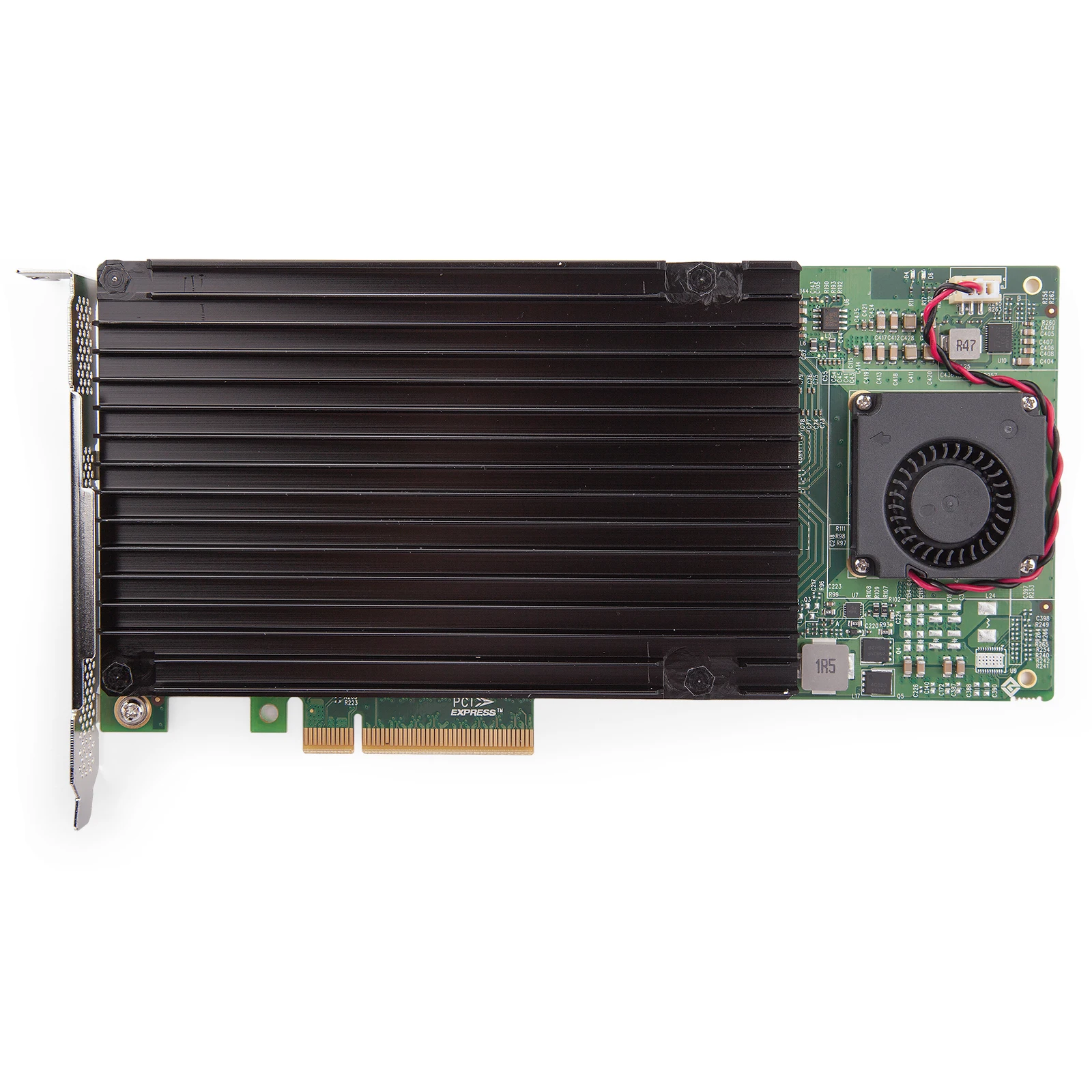 NVMe SSD Adapter, X8, (4) M.2(M Key), Built-in a PEX-8724 Controller with Bifurcation Function