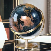 black gold rotating globe 20cm23cm english home office decoration european style light luxury creative crafts ornament globe