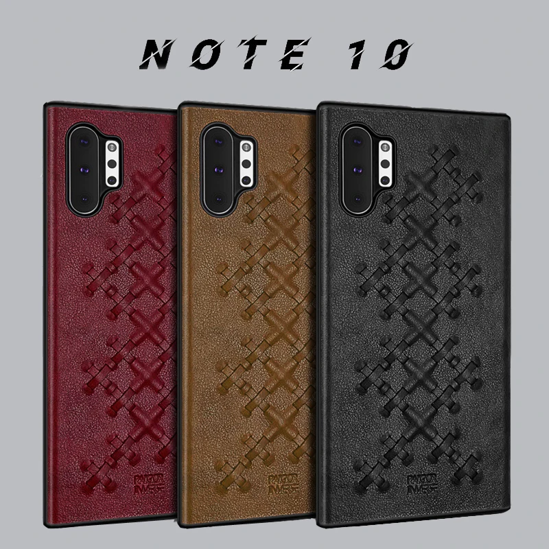 Роскошный чехол для телефона из искусственной кожи samsung galaxy note 10 Plus деловой s