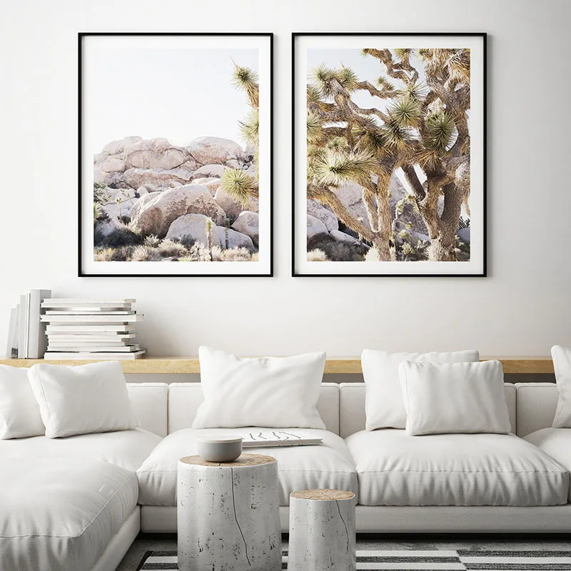 Пейзаж пустыни верблюд настенное Искусство Дерево печать плакат Настенные