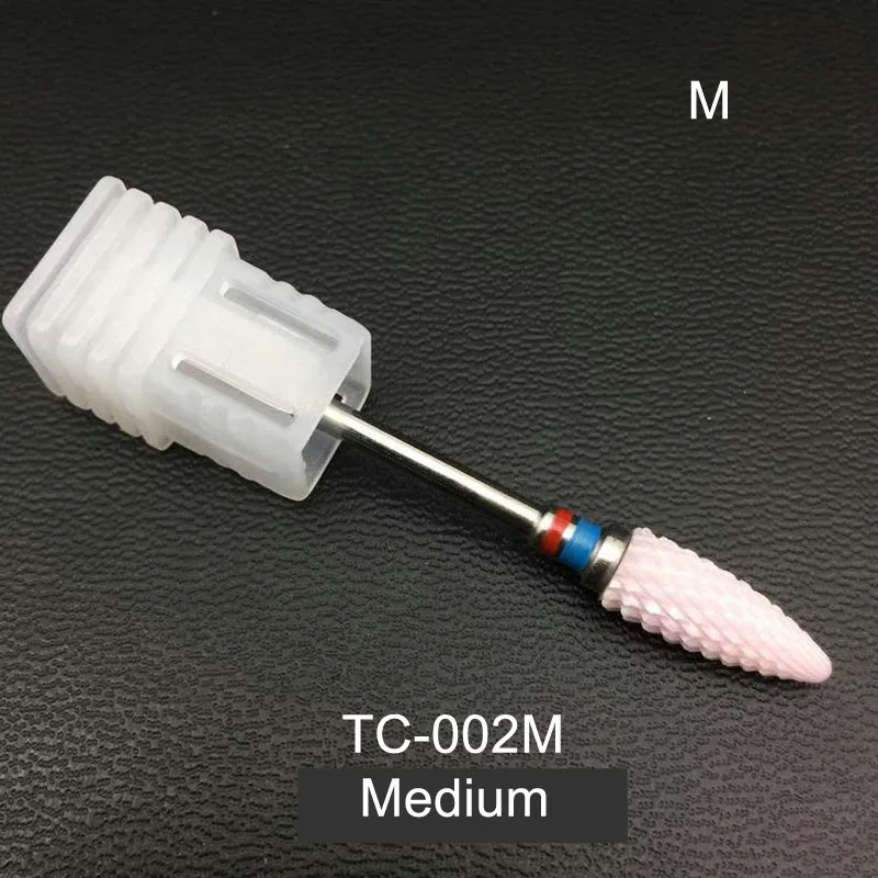 TC-002M RIKONKA 1 шт. керамические сверла для ногтей роторные электрические сверлильные головки резаки для прибор для маникюра, педикюра аксессуары для ногтей инструмент - Цвет: TC-002M
