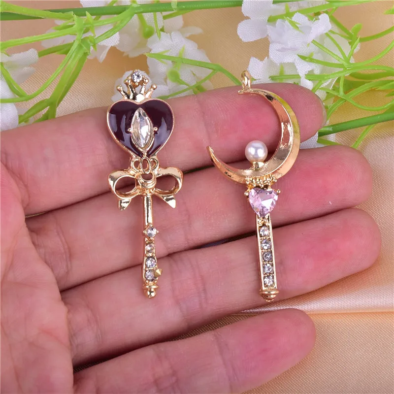 10 шт./упак. луна сердце и металлическими декоративными элементами серьги браслет