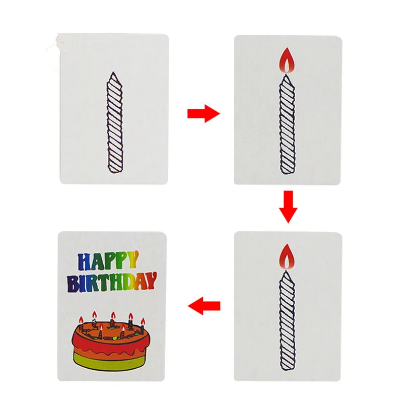 1 набор карт С Днем Рождения сценические магические иллюзии уличные трюки легкие