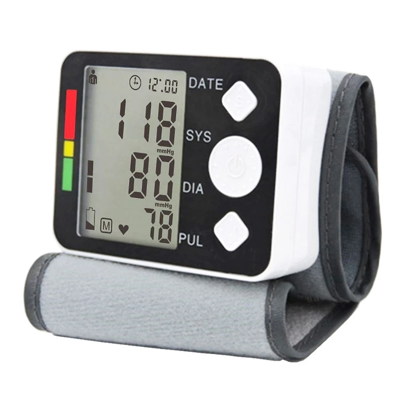 Цифровой ЖК монитор артериального давления на запястье Автоматический