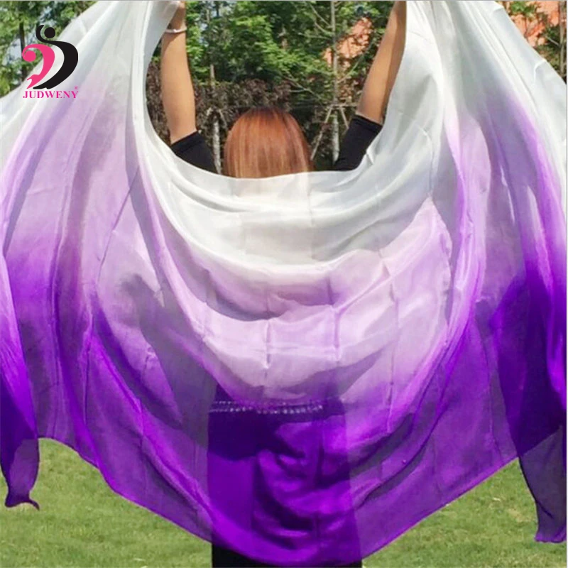 Дизайнерская 100% натуральная шелковая вуаль для танца живота дешевые вуали