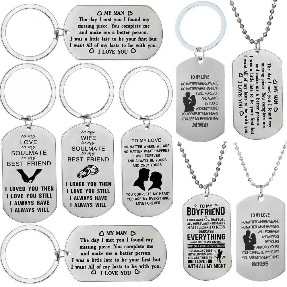 Подарки мужское и женское ожерелье с подвеской в виде парня девушки жены мужа