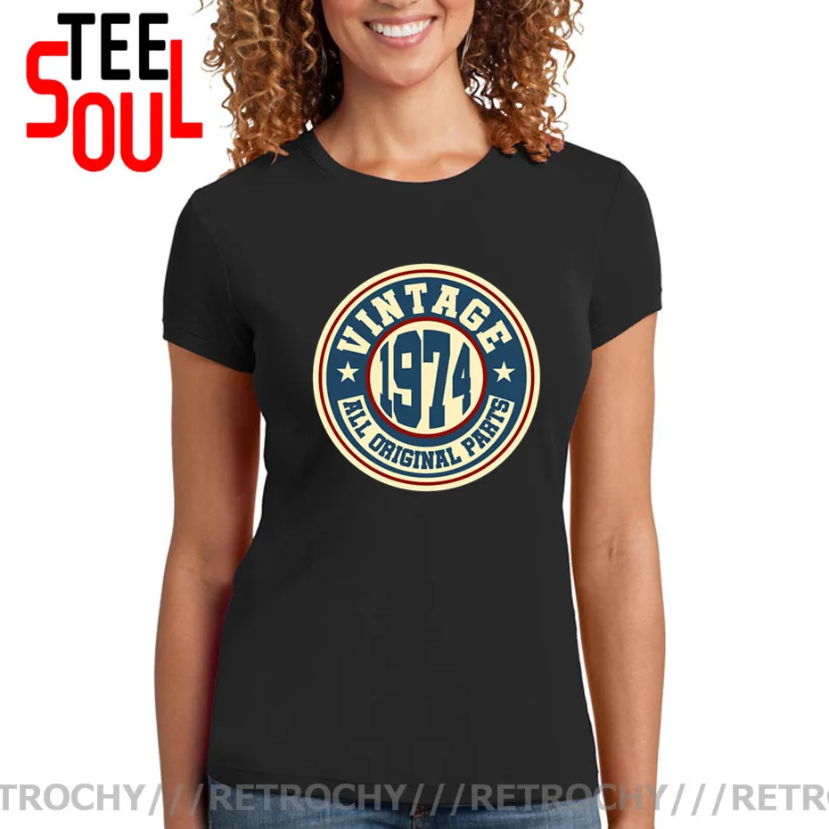 

Футболка женская Винтажная с коротким рукавом, в стиле ретро