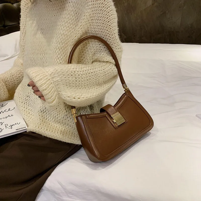 Однотонные сумки через плечо из искусственной кожи для женщин модные маленькие