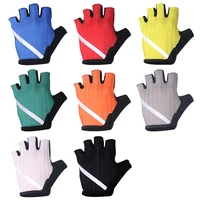 summer men women cycling gloves half finger breathable shockproof road mountain bike bicycle mtb gloves with reflective stripe