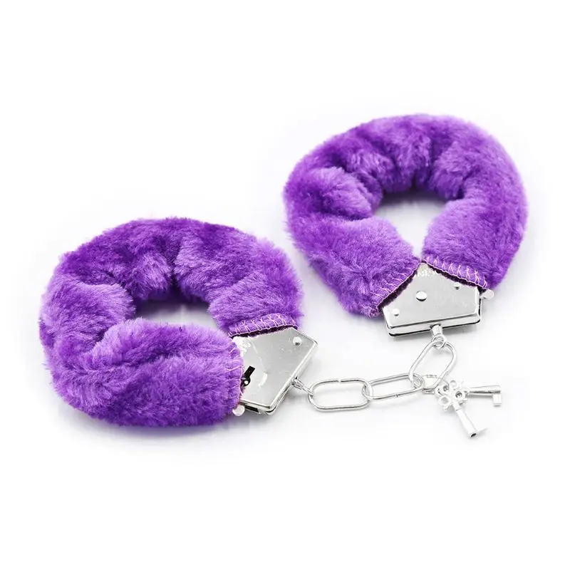 

Bondage Furry Handcuff With Key Police Roleplay Tools Game Plush Handcuff Drop Ship