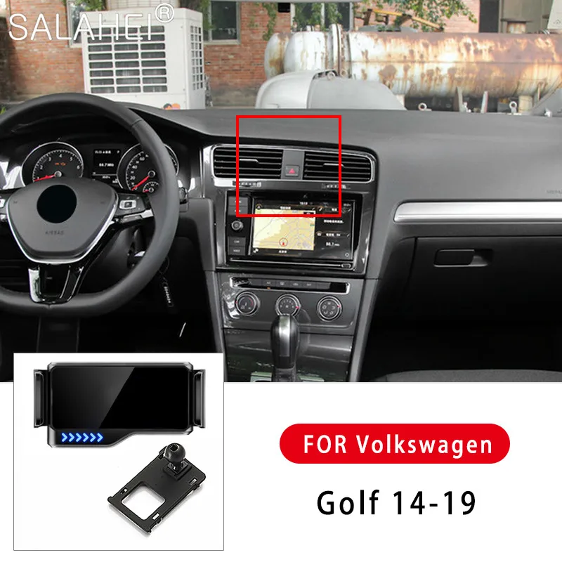 

Автомобильный держатель для телефона для Volkswagen VW Golf 2014, 2015, 2016, 2017, 2018, 2019, горячая Распродажа, крепление на вентиляционное отверстие, практич...