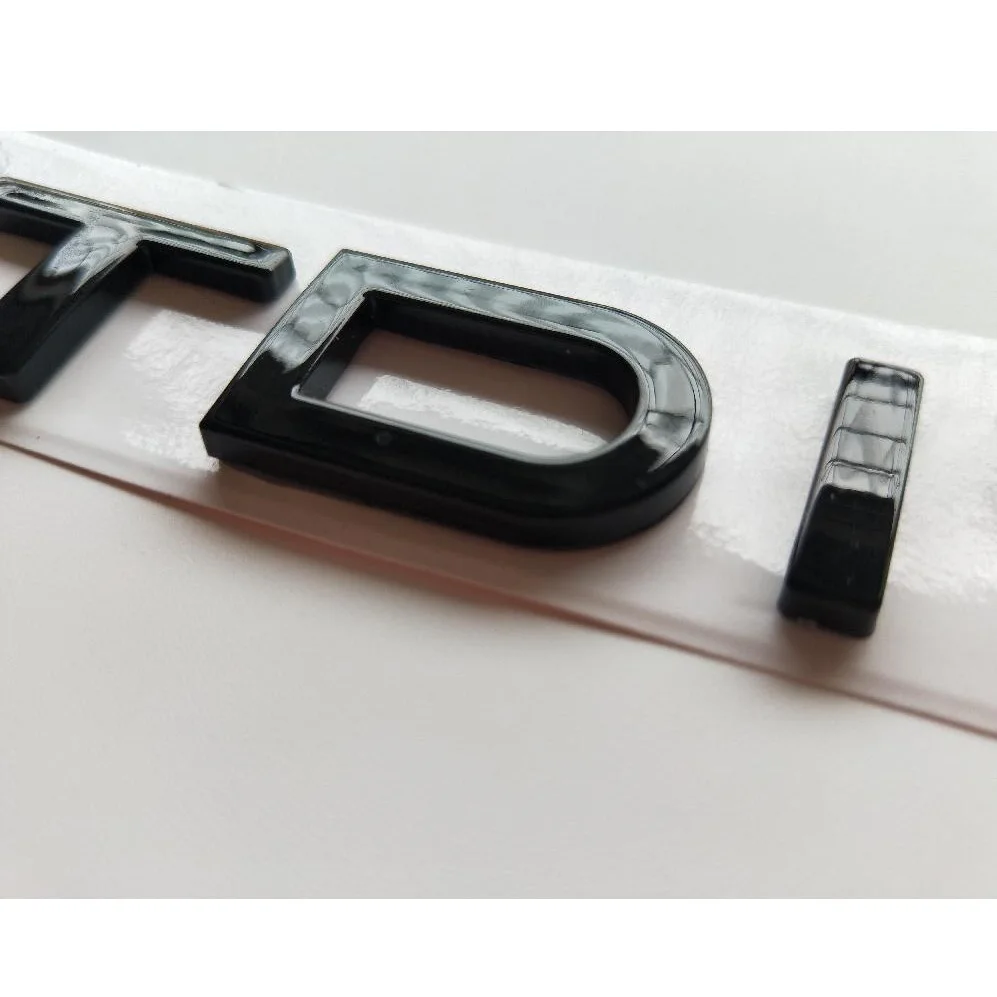 Хромированные черные значки с надписью на багажник TDI символы T D I для Audi A3 A4 A5 A6 A7 A8