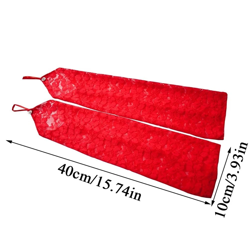 

1 Pairs Women Gloves Elbow Length Long Lace Gloves Arm Elbow Gloves Sexy Floral Print Fingerless Lady Mitten Dress Accessories