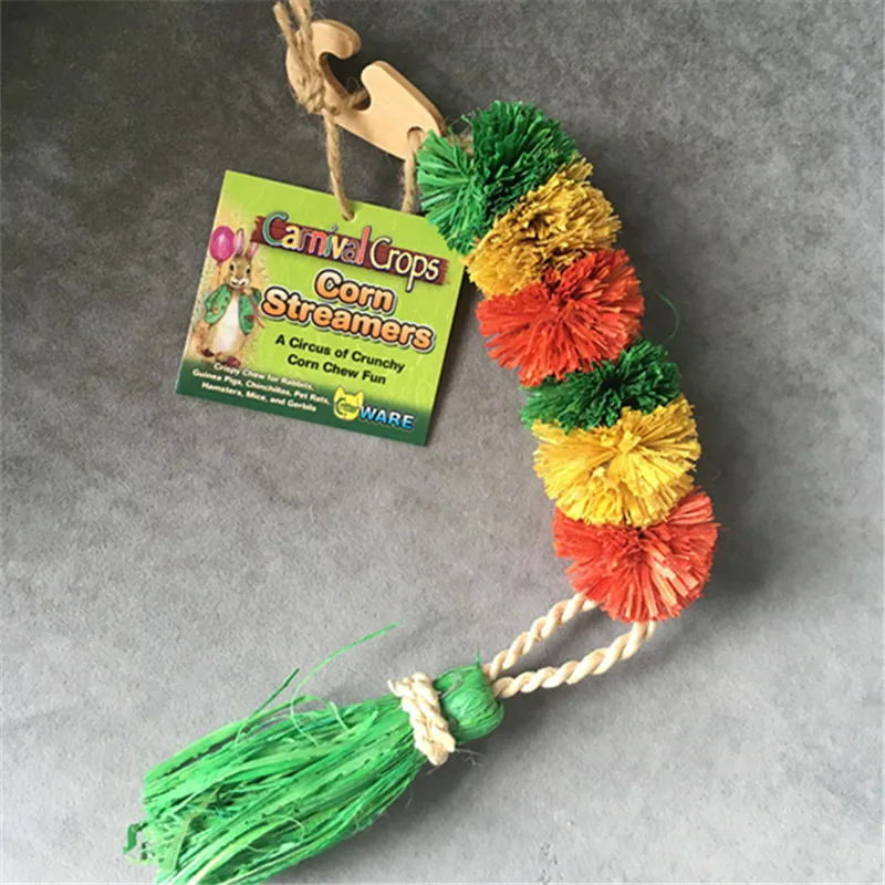 Красочная маленькая игрушка в виде животного лист кукурузы Бросок кролик