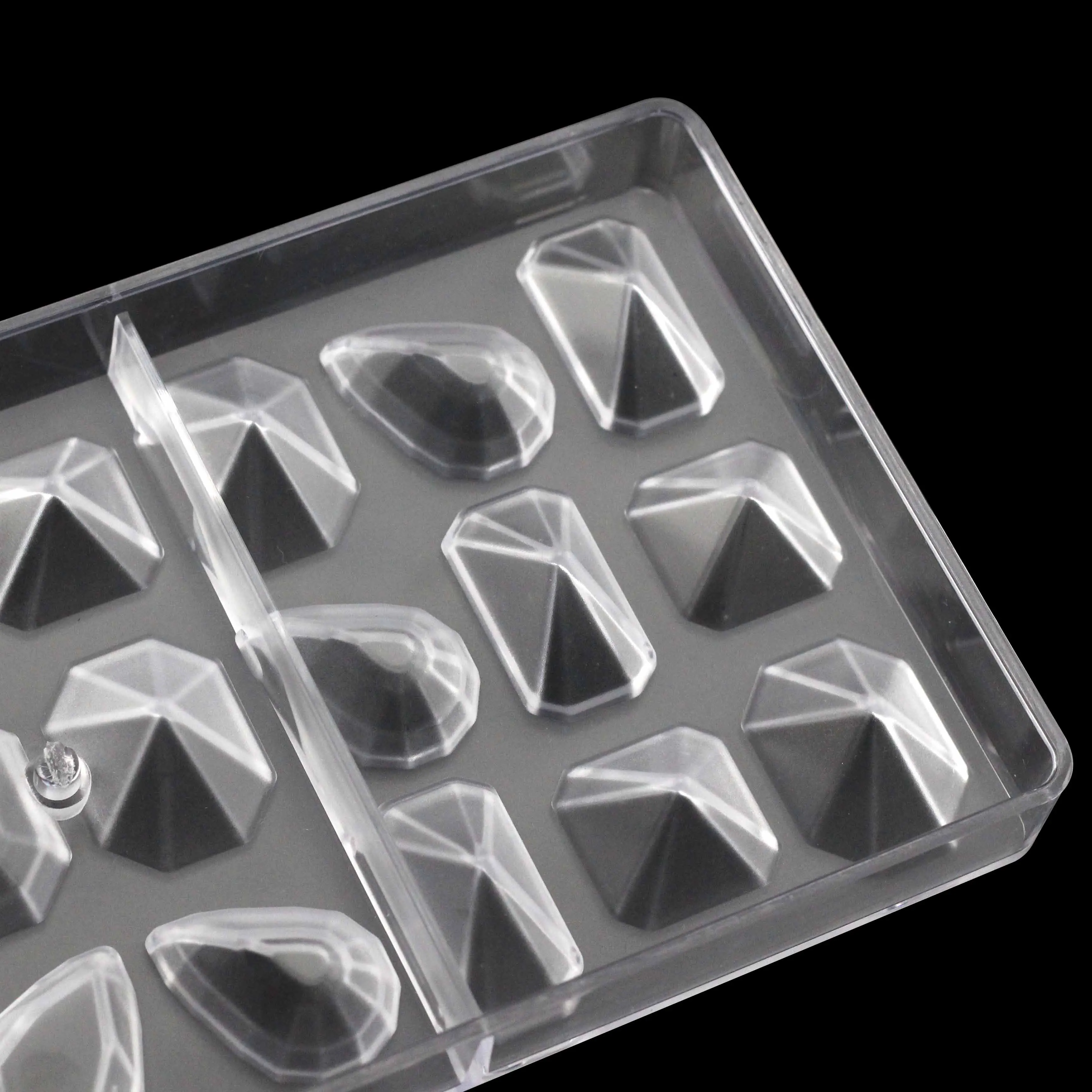 В форме драгоценного камня украшение торта конфеты плесень поликарбонат