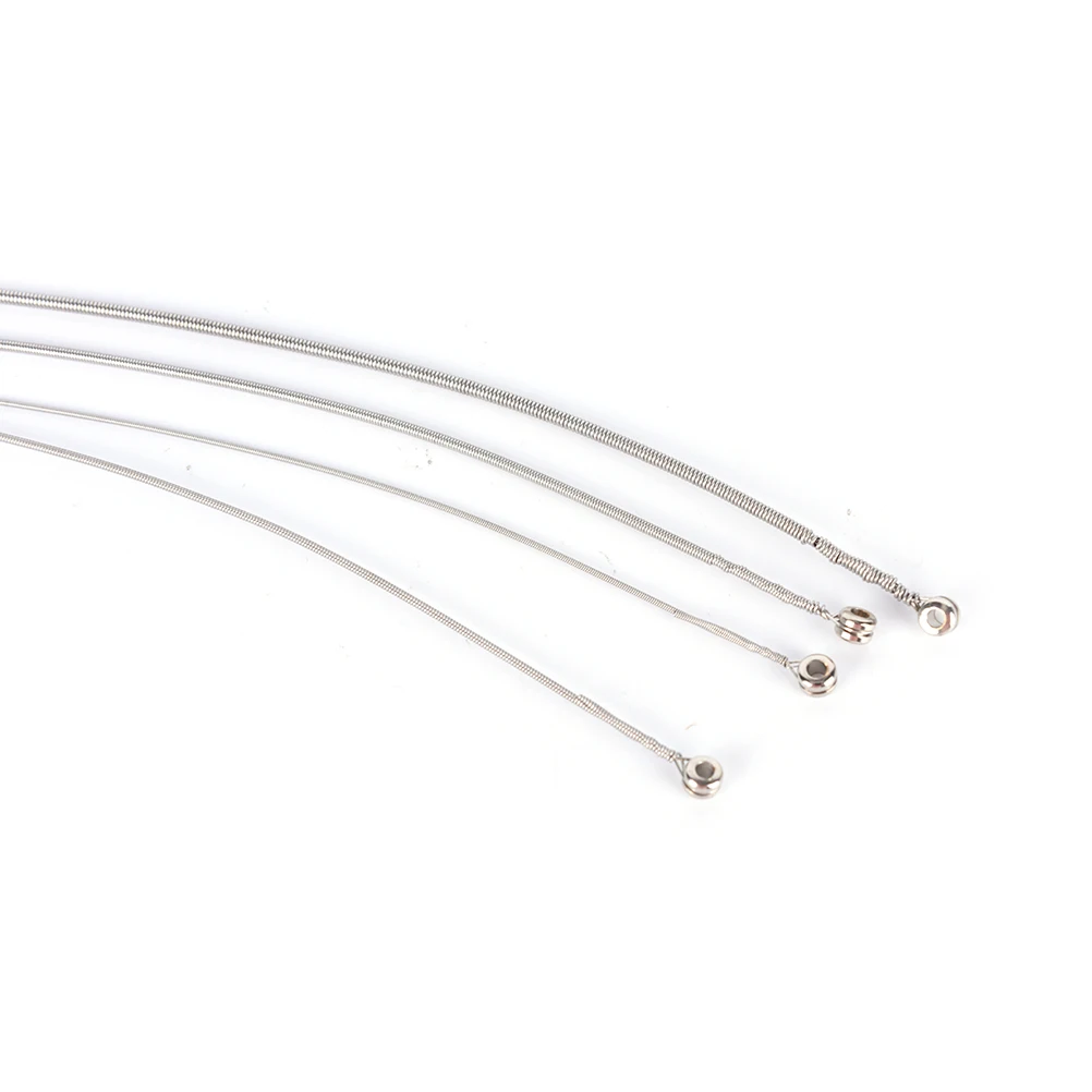 

1 Set of 4 Pcs Guitar String Bass Guitar Parts 4 Steel Strings Durable Guitar Accessories