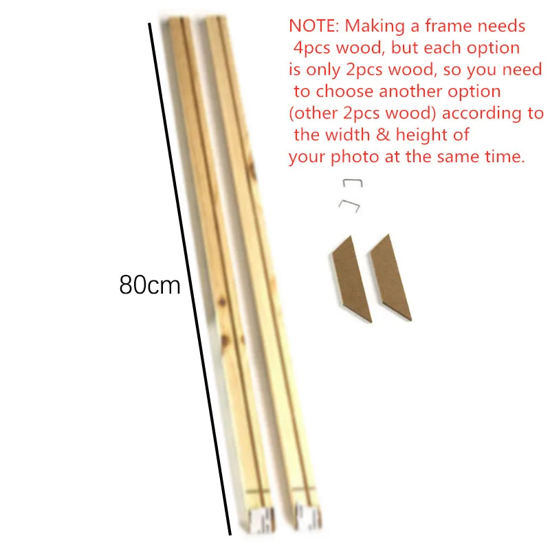 2pcs wood 80cm A613 Домашние фоторамки настенная фоторамка деревянный Плакат рамка DIY деревянная Картина на холсте рамка для живописи маслом стены искусства кадра фото фоторамка - Цвет: 2pcs wood 80cm A613
