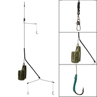 fishing lure cage with line hooks rig 50g 70g 80g length 60cm fish bait feeder basket holder lead sinker terminal tackle pesca