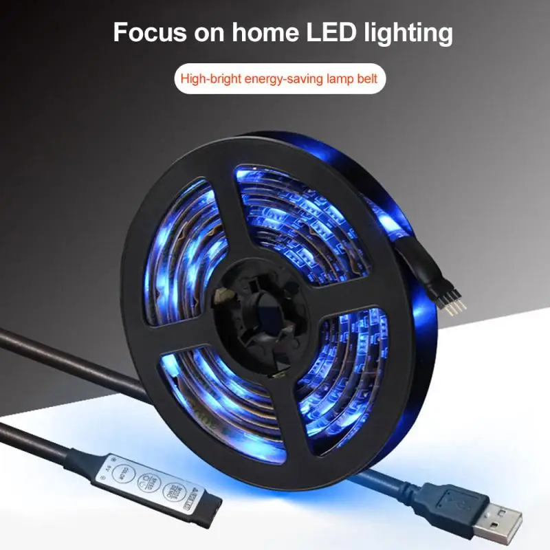 USB Светодиодная лампа SMD DC5V гибкий светодиодный светильник лента 1 м 2 3 4 5 HD ТВ