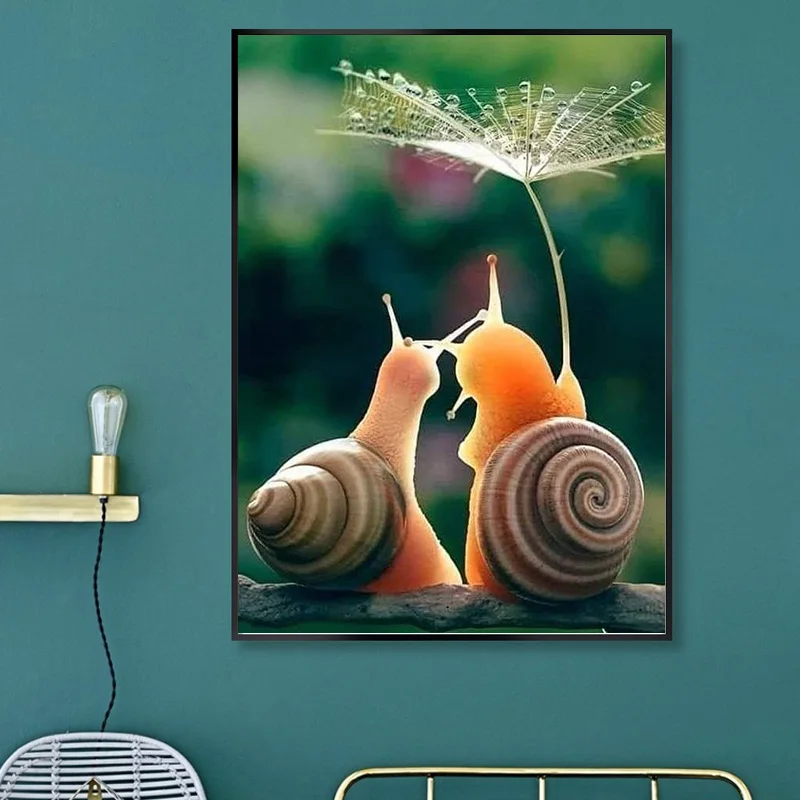 Полностью квадратная дрель 5D DIY Алмазная картина Улитка Бабочка вышивка часть