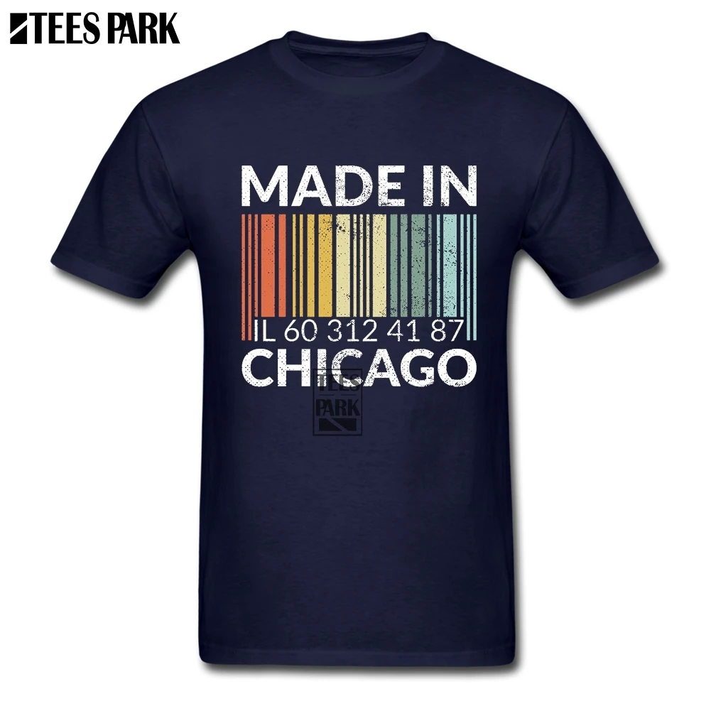 DIY Special T Shirt Made In Chicago QR Code Awesome Tee Shirts Man Pre-Cotton Short Sleeve T-Shirts Great Discount Men's Fashion | Мужская