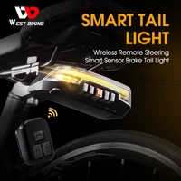 west biking smart bike taillight wireless remote turn signal light mtb bicycle usb rechargeable waterproof cycling safety lamp