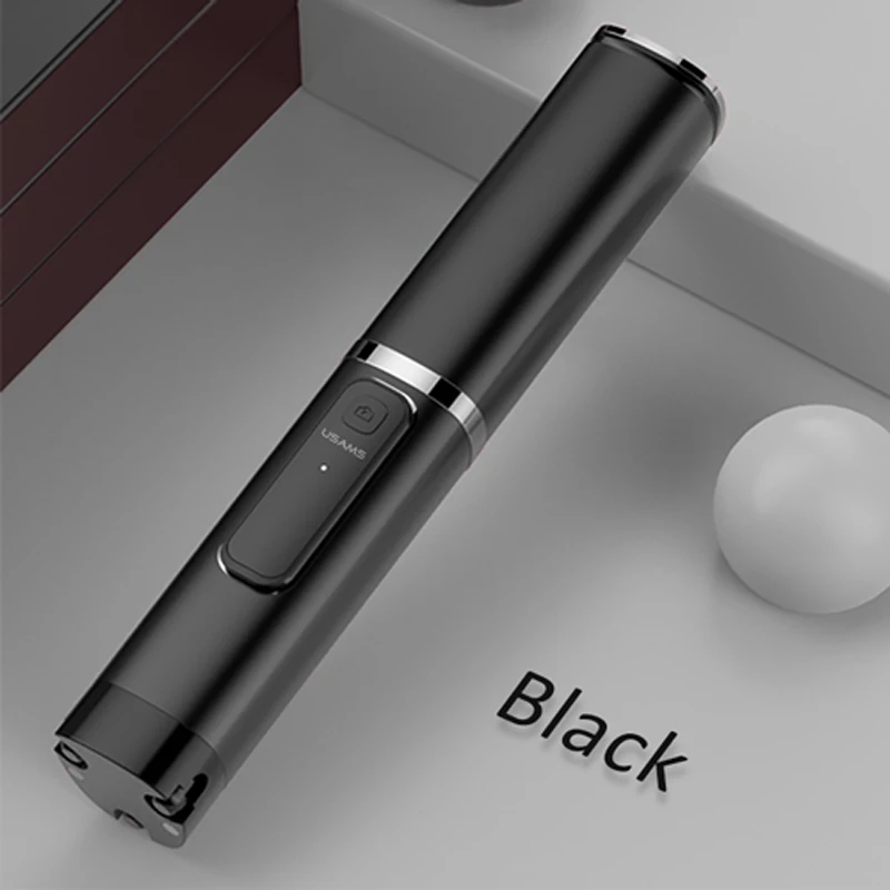 Черный Новая Bluetooth селфи-палка, скрытый Штатив для телефона, палка для селфи, дистанционный цикл зарядки, селфи в сложенном виде, длина 19 мм - Цвет: Черный