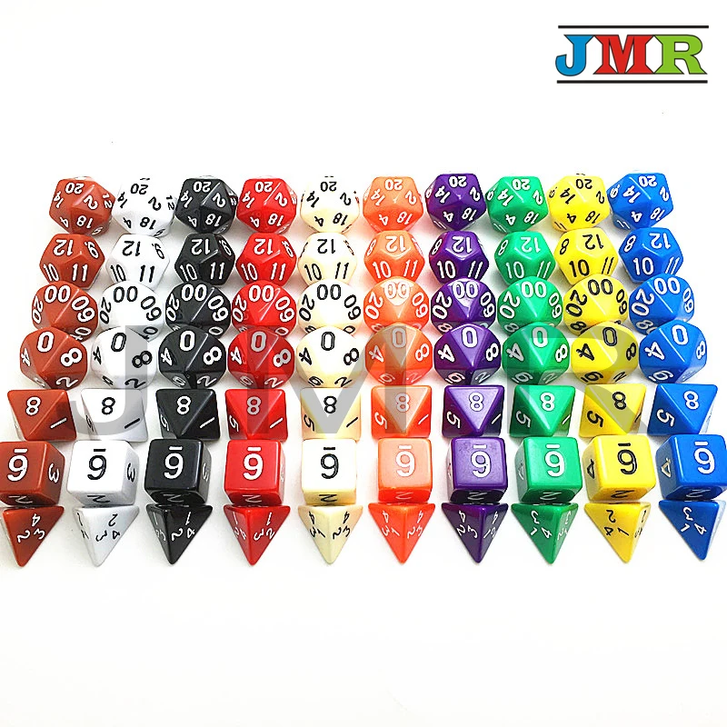 Высокое качество Зеленый с белыми чернилами цвет 7 шт./лот непрозрачные кости