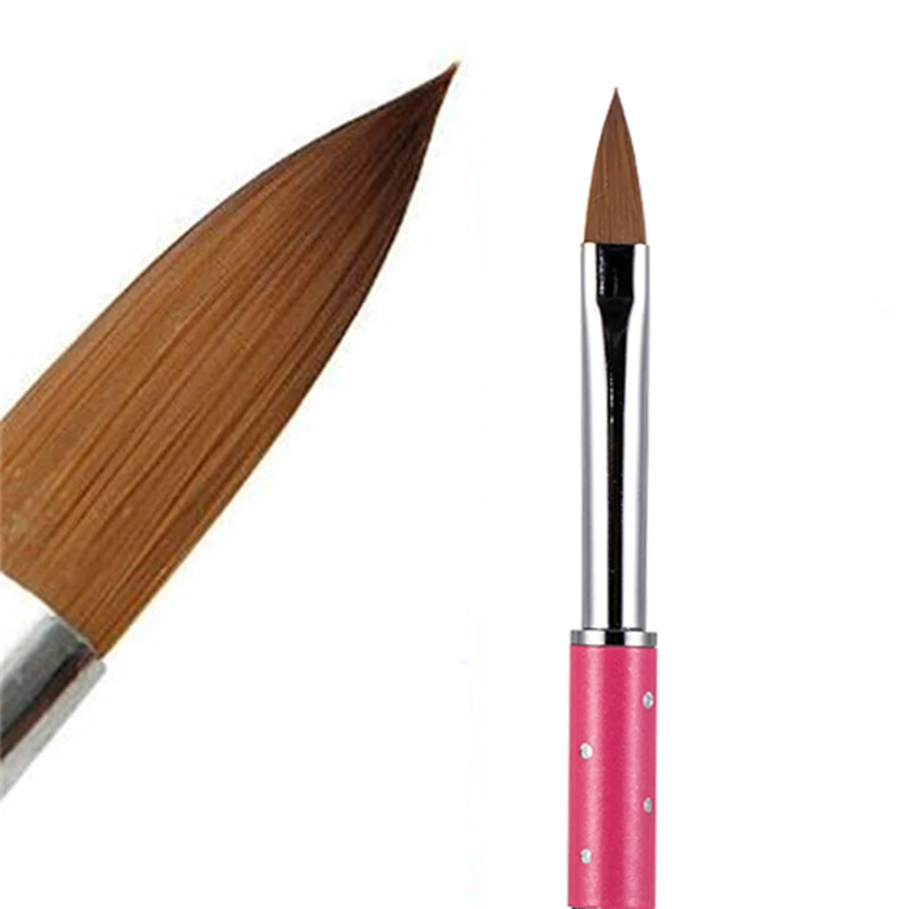 

Кисть для рисования и рисования ногтей, 1 шт., с одной головкой, розовая металлическая ручка, удлинитель, лепесток, цветок, инструмент для ман...