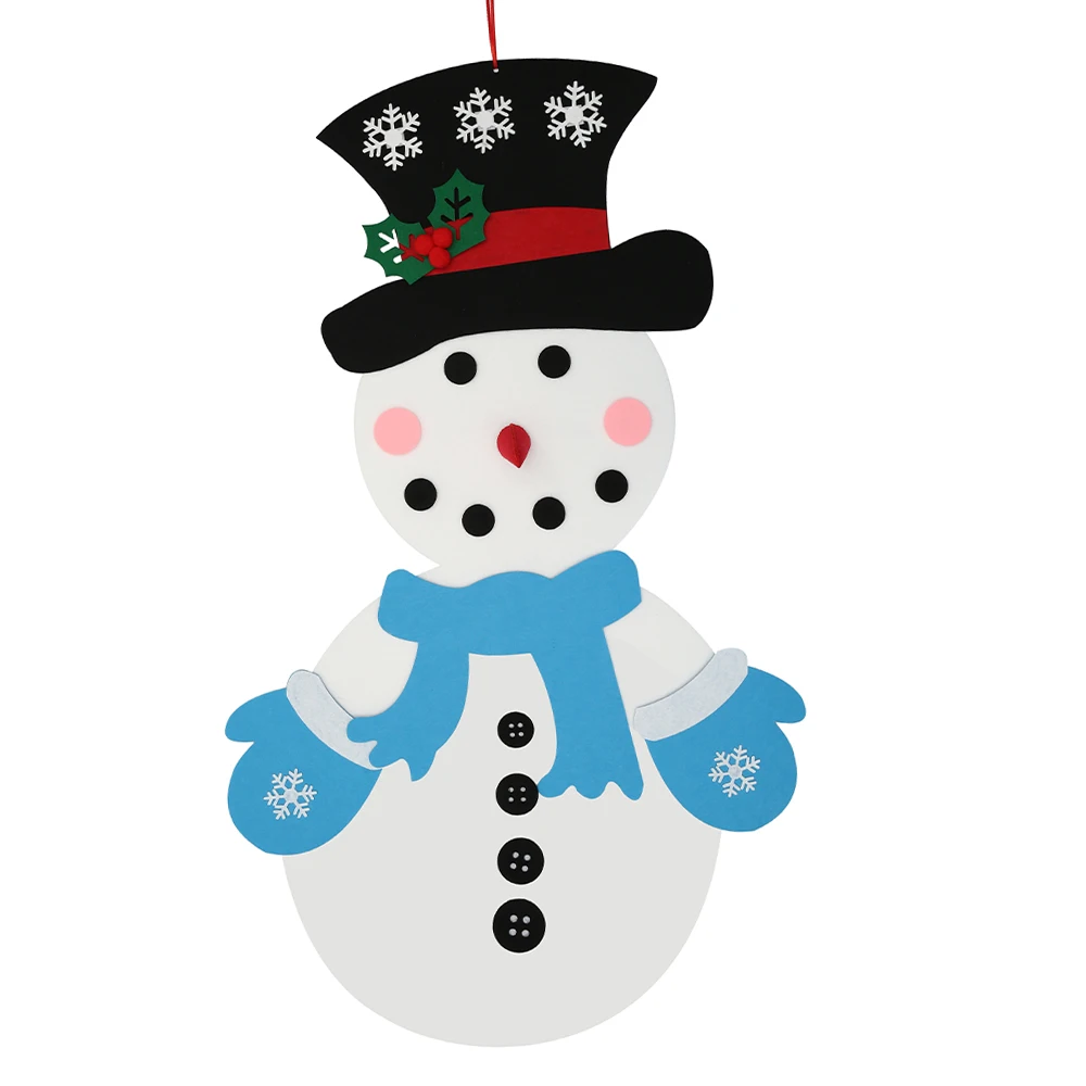 Рождественский фетровый снеговик подарок на Новый год детские игрушки с