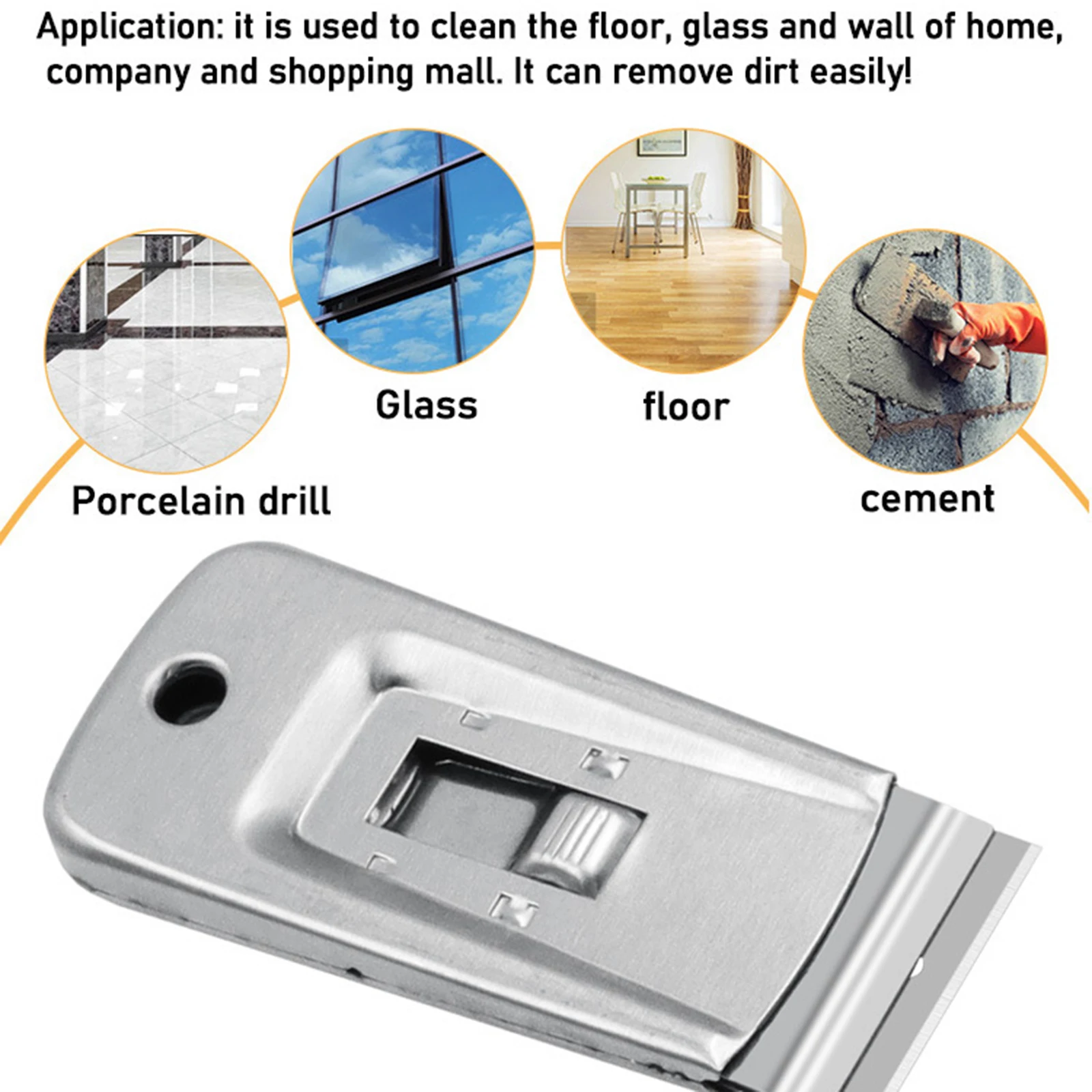 

Remover Razor Glass Cleaning Knife Shovel Cleaning Scraper Blade Cooker Glass Cleaning Oven Multifunction Pocket Cleaning Tools