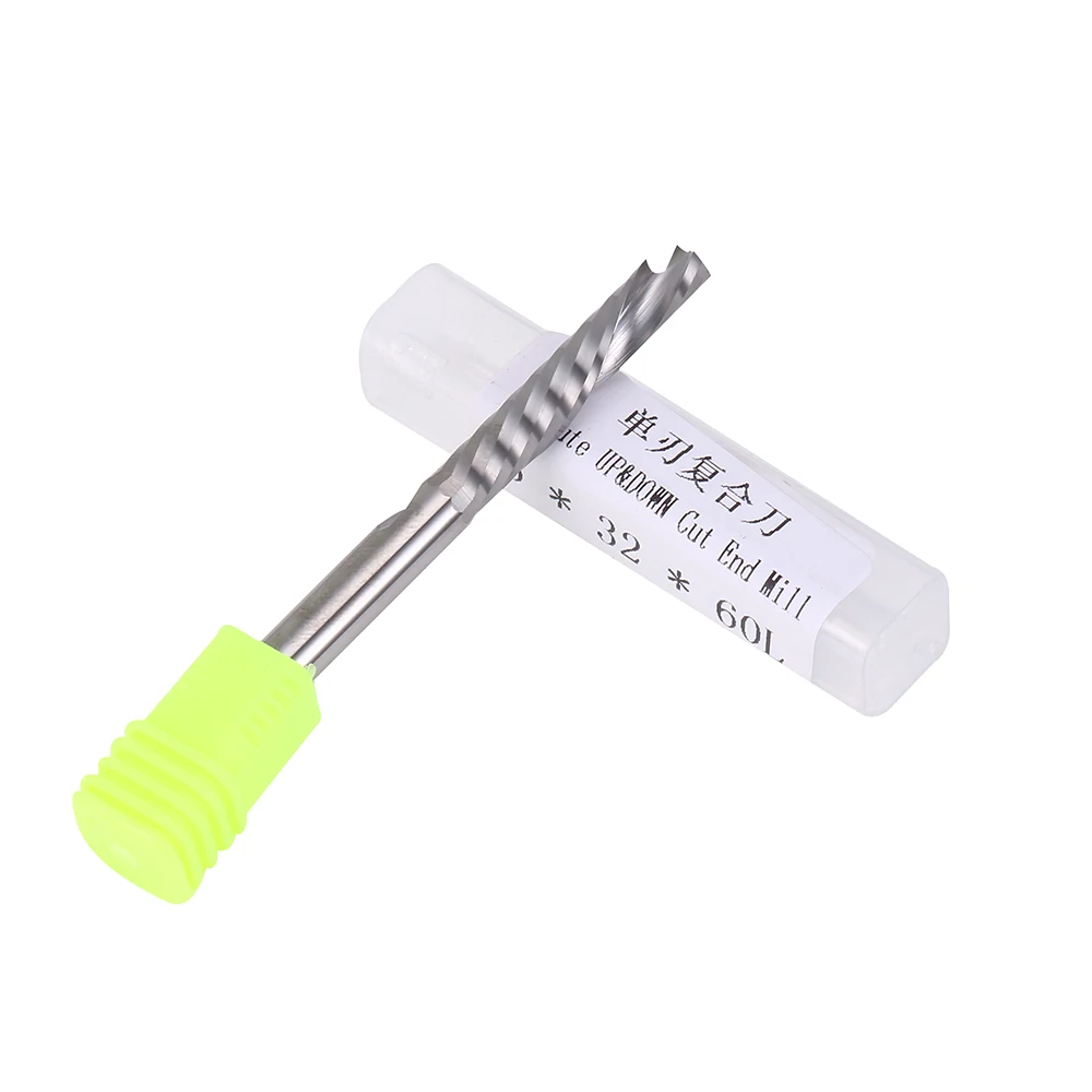 買取 CNCフライス工具用にカットされた単一のスパイラルフルートカーバイド,6x32x60l,20個