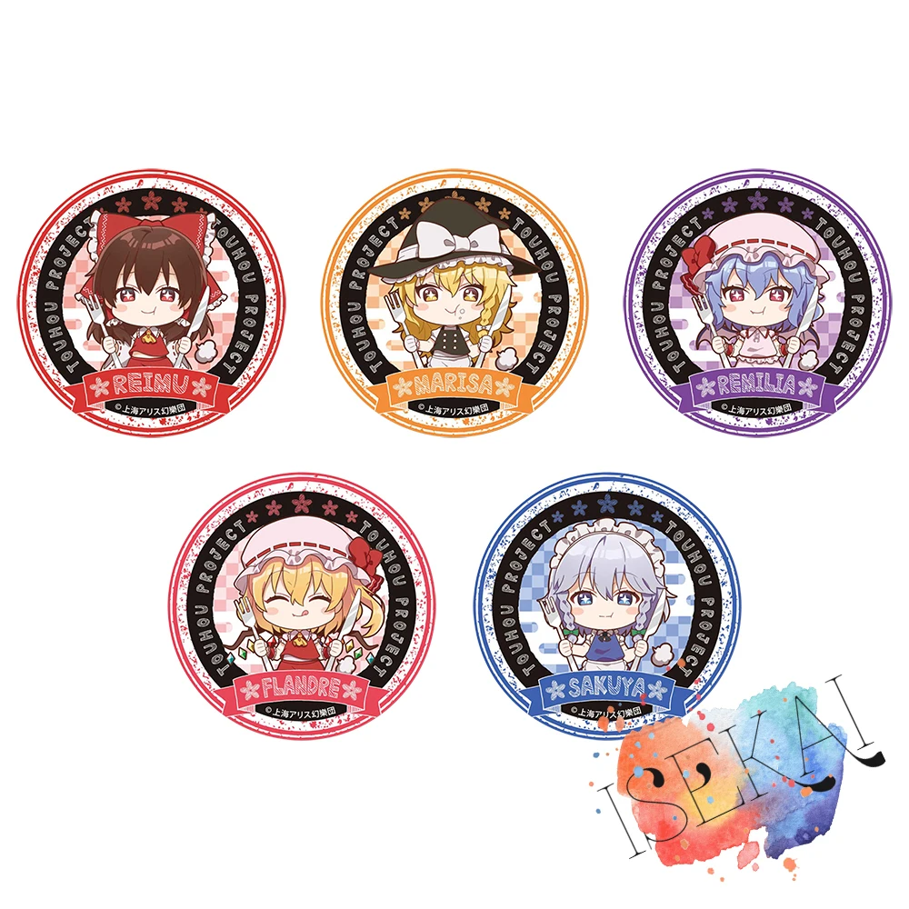 TouHou Проект Аниме металлический значок Reimu Marisa Remilia Flandre Sakuya милый проект Tōhō
