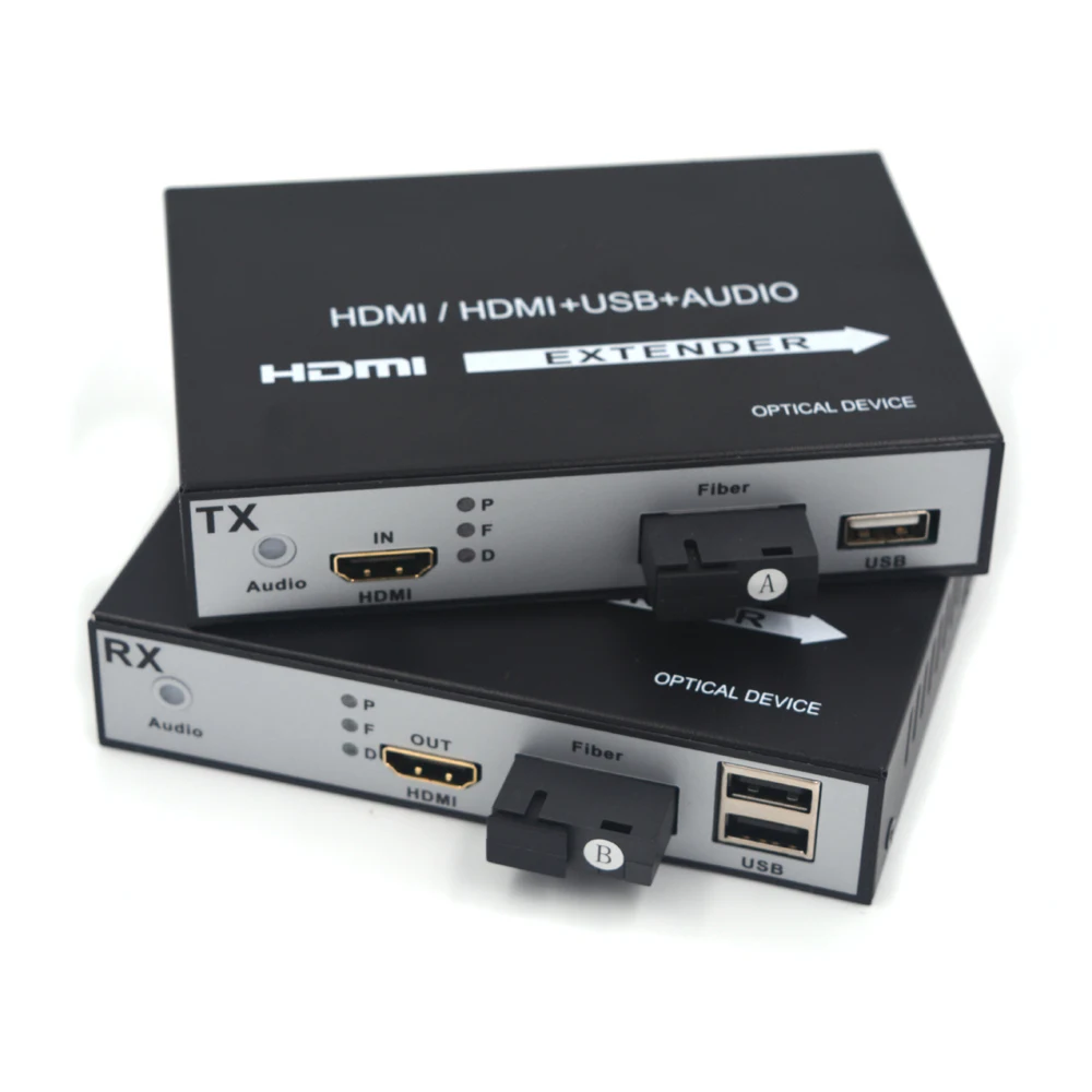 Высококачественные HDMI удлинители 1080P через оптоволоконное волокно до 20 км (12 4