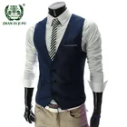Острым носком Мужские модельные жилеты Slim Fit деловой строгий костюм жилет мужской свободного покроя без рукавов Свадебная вечеринка жилет пальто Chalecos Para Hombre
