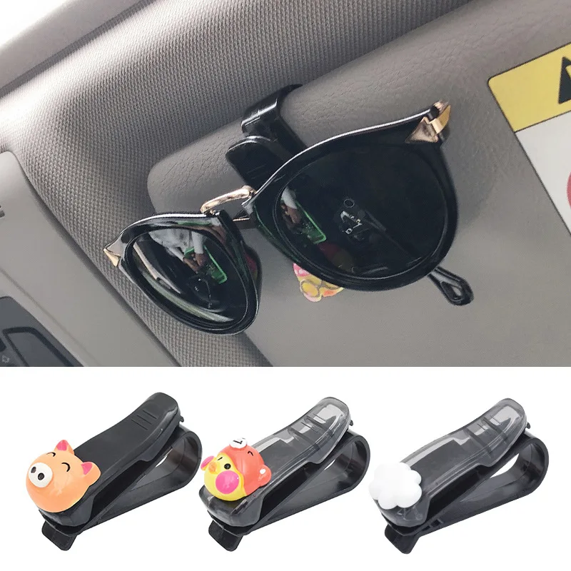 

Car Interior Glasses Clip Sunshade Business Card Bill Bracket General Multi Function Creative Lovely Cloud Storage