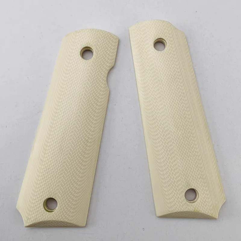 

TOtrait Tactical 2Pieces Pistol 1911 Grips White resin Grips patch Custom Grips CNC Material 1911 Accessories