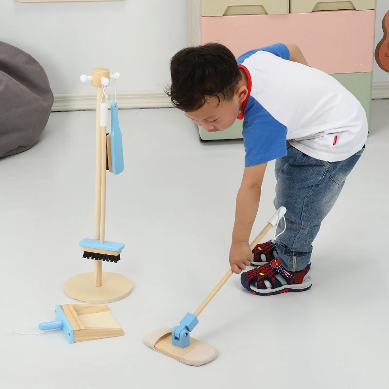 Детский дом Пасс имитация метлы Швабра совок набор Комбинация Мини цельная