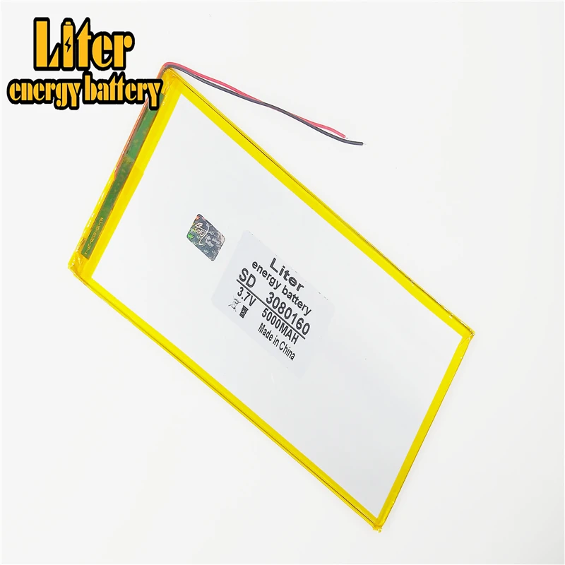 3080160 полимерная батарея 5000 mah 3 7 V MP4 мобильный power tablet battery|battery charger car capacitorbattery operated