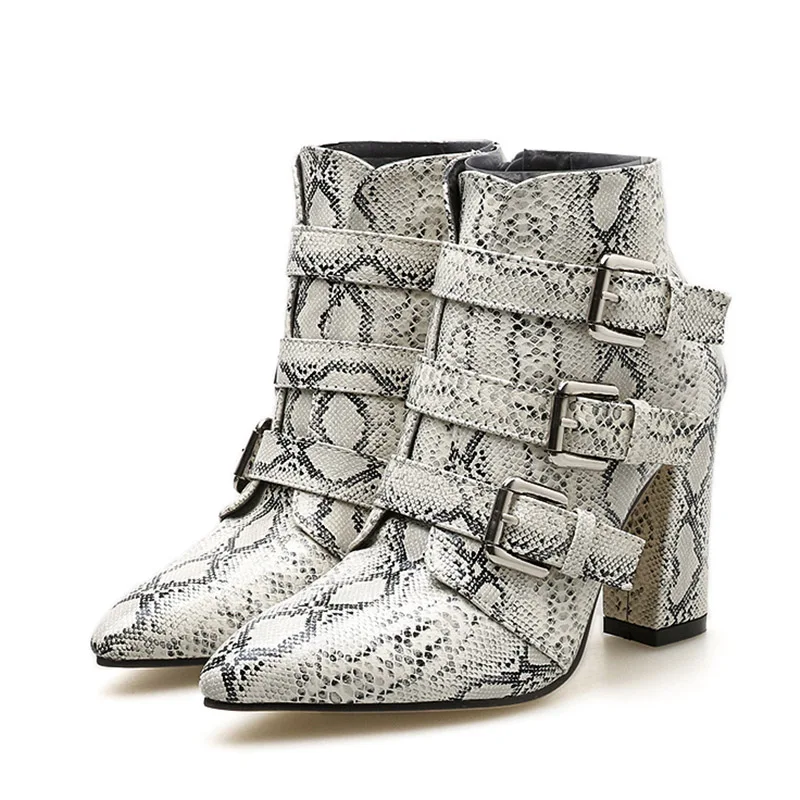 2019 женские ботильоны фетиш короткие толстый каблук 10 см сапоги с острым носком не