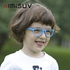 AIMISUV 2022 новые модные ультралегкие TR90 гибкие оправы для очков Детские квадратные оптические силиконовые прозрачные очки для детей UV400