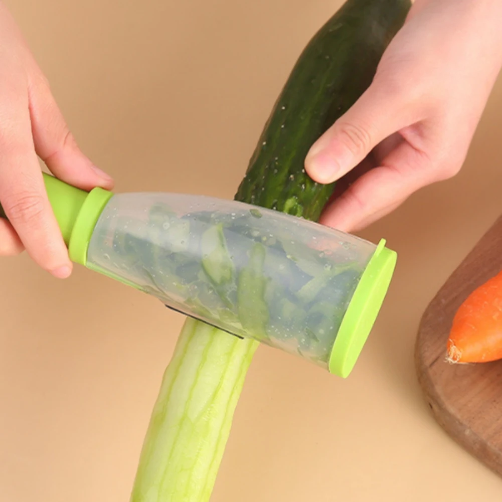 

1pcs Durable Peeling Knife Ultra Sharp Fruit Apple Potato Peeler With Storage Tube Soft Grip High Quality Peeler Kitchen Tools
