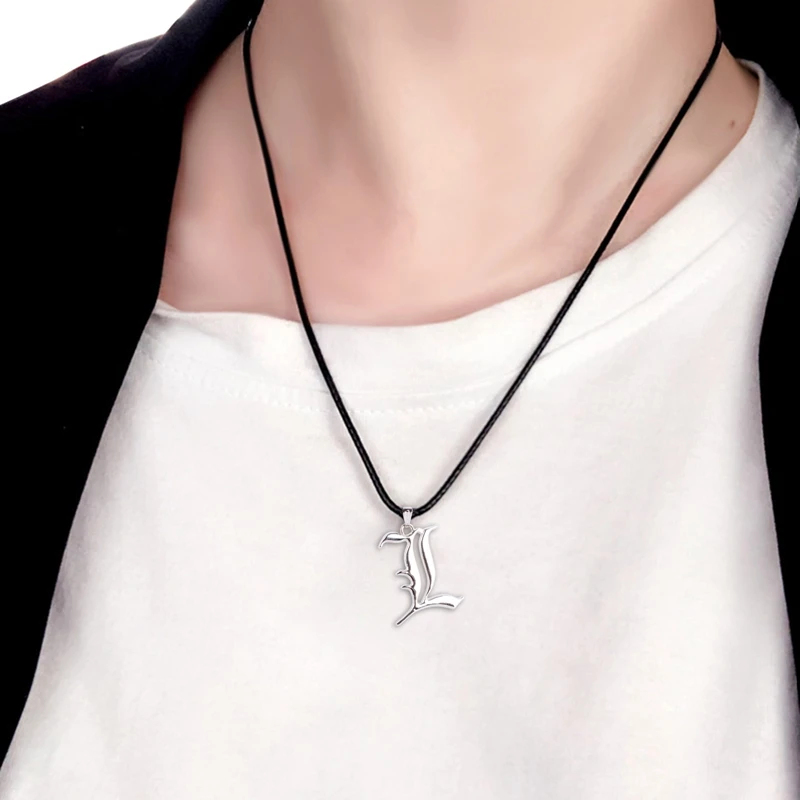 

Anime Death Note L Necklace Smart Anime Fashion Jewelry Pendant Cosplay Unisex Accessories