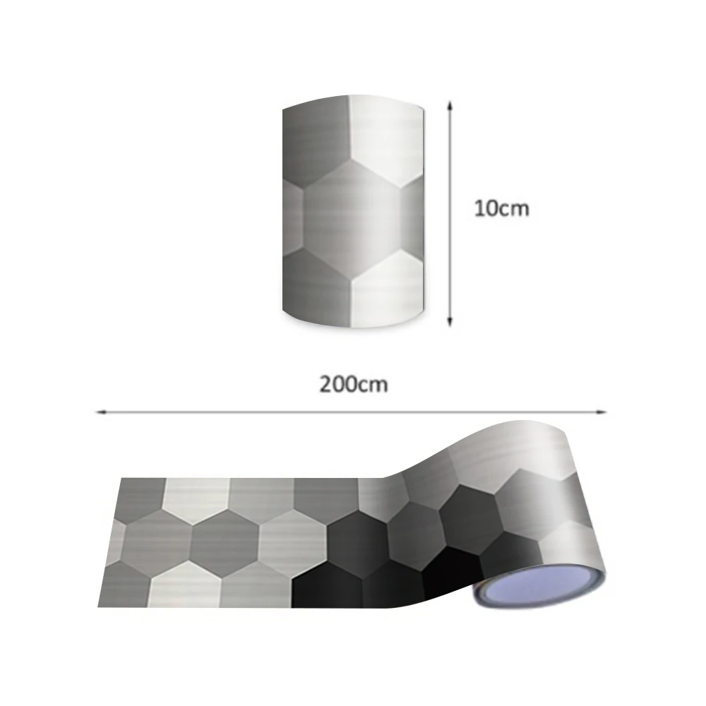 

Funlife Black White Grey Wall Stickers Kitchen Bathroom Home Decoration Self-Adhesive Wall Border Waterproof Tile Stickers DIY