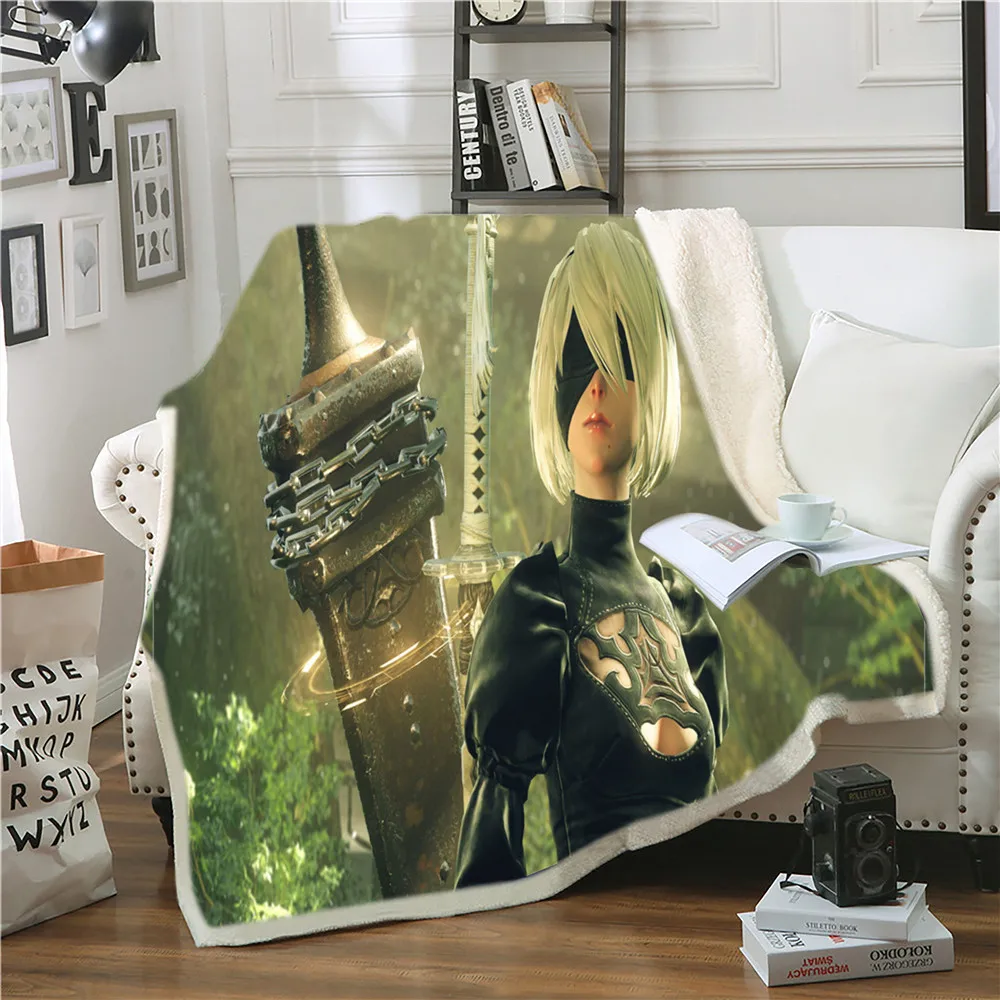 

Fashion Automata Lamb Wool Blanket Warm Soft Thick Sofa Sherpa Blanket Christmas Gift Blanket for Children