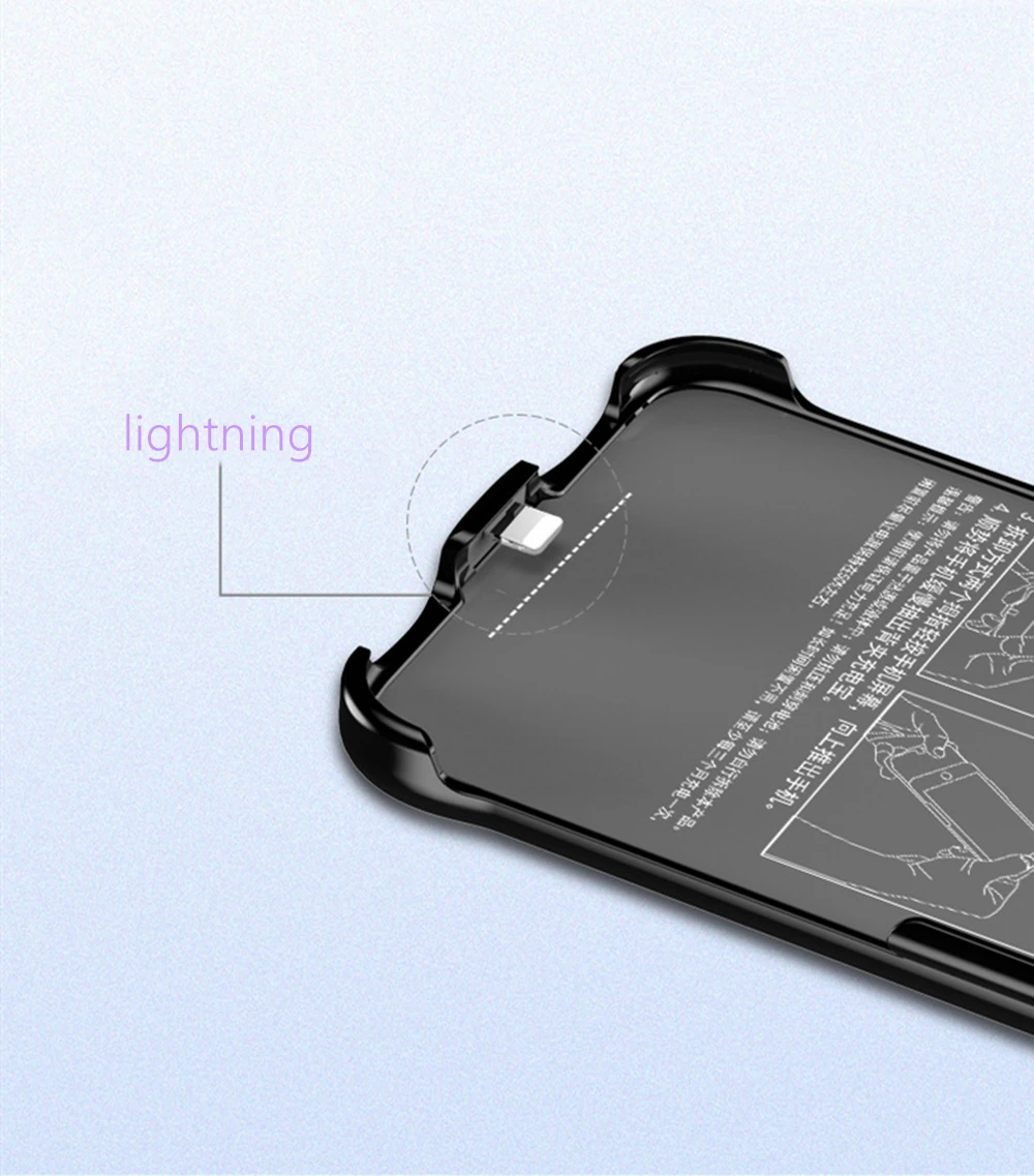 Чехол для аккумулятора для iphone XS Max XR, внешний аккумулятор, чехол для iphone 6, 6s, 7, 8 Plus, 8000 мАч, чехол для зарядного устройства