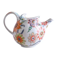 dielianhua series high temperature in glaze afternoon tea ceramic teapot coffee mug cutlery set