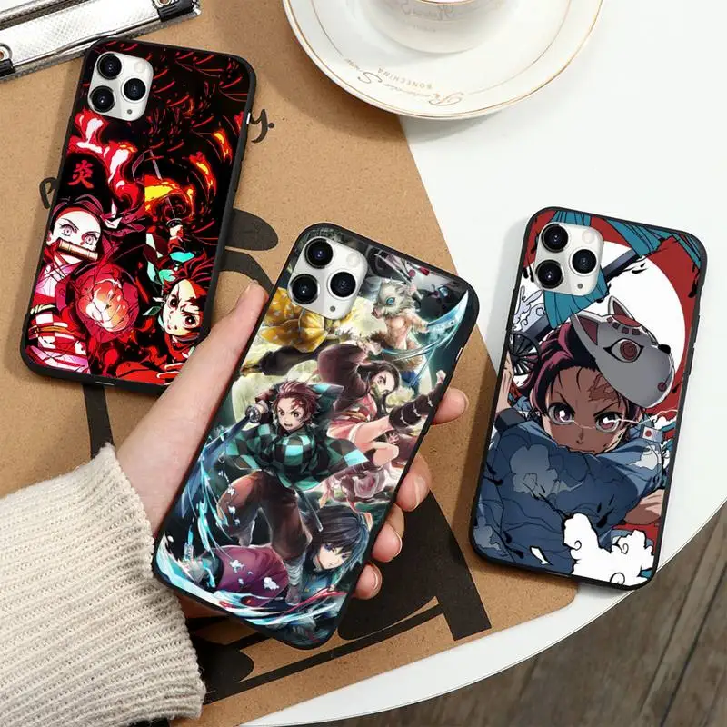 

Demon Slayer Kimetsu no Yaiba anime Phone Case For iphone 12 11 13 7 8 6 s plus x xs xr pro max mini