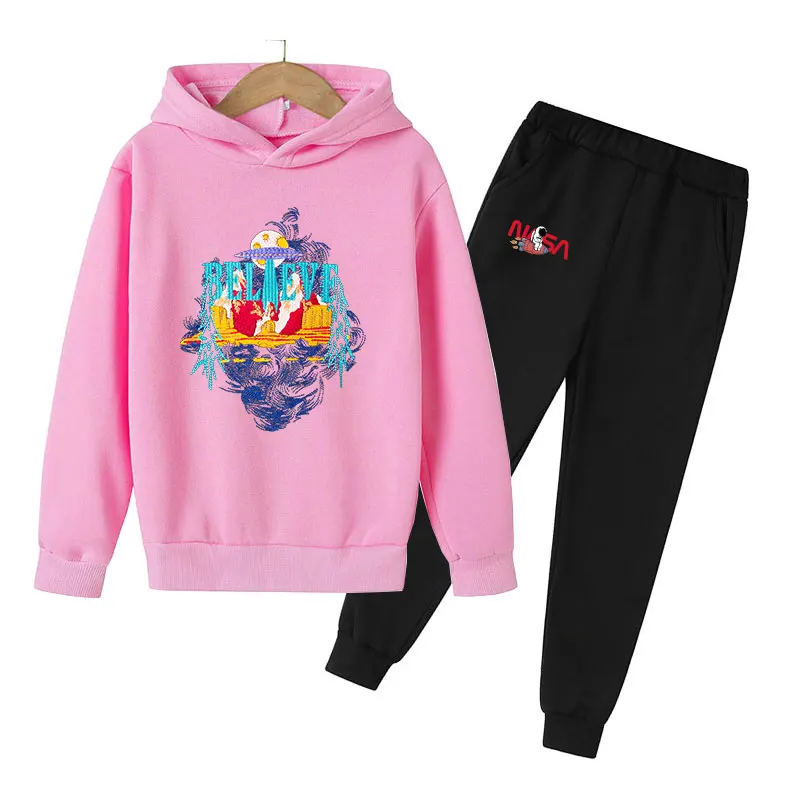 

2021 New Boys/Girls Casual Hoodie Cute Space Universe Tops Children's Hoodie Anime Boys Girls Spring and Autumn Planet