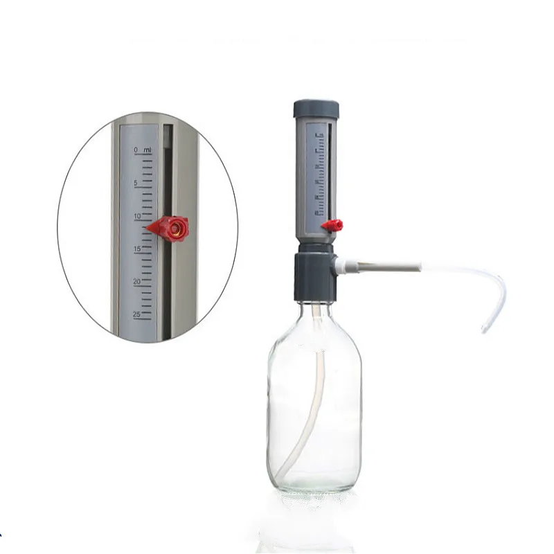 Lab Bottle Top Dispenser Economic Sleeve Type 5-25 ml Adjustable Liquid Adder Semi-automatic | Канцтовары для офиса и дома